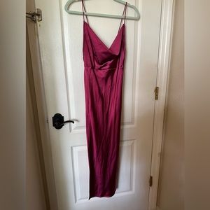Magenta Midi Dress